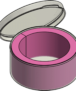 MC-605503JLL : Wafer Jar Assembly for 5" Wafers 3.0" Deep (Open-Cell Polyurethane Liner)