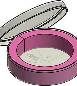 MC-605502JLF : Wafer Jar Assembly for 5" Wafers 1.5" Deep (Closed-Cell Polyethylene Liner)