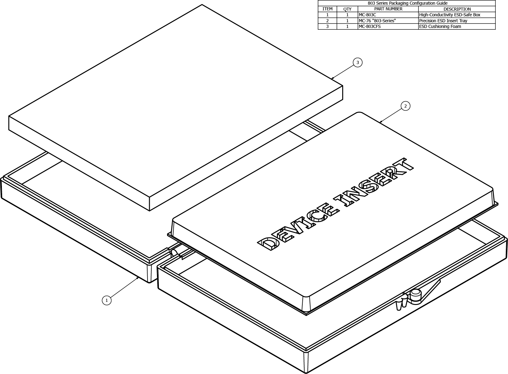 MC-76161 Conductive Tray Insert for 48 Lead TSOP - Image 4