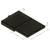 MC-846C Hinged Conductive ESD Box, 0.75 × 2.56 × 3.50 inches - Image 2