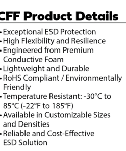 MC-2085CFF : Conductive Closed Cell Cushion Foam .25" x 3.50" x 7.00" - Image 3
