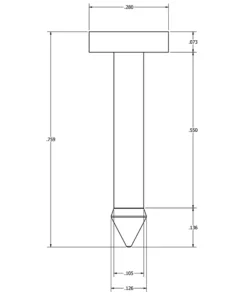 Alternative view of MC-0550WHITE : Long Bulb Pin