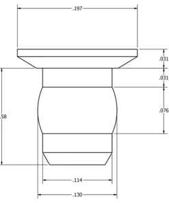Alternative view of MC-1000BLACK : Short Nylon Needle Pin