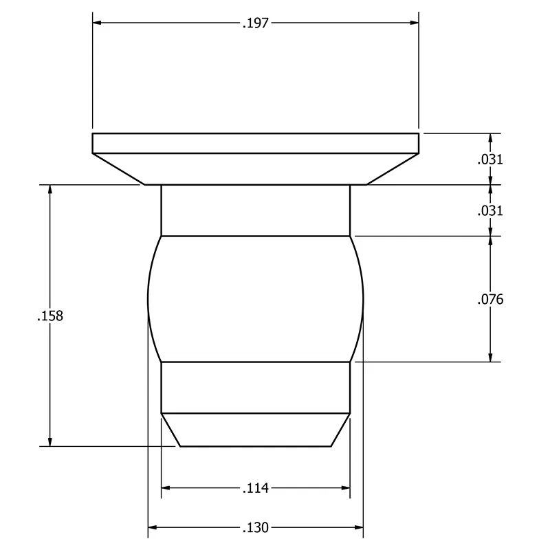 MC-1000BLACK : Short Nylon Needle Pin - Image 2