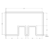 20 in. Clear-Blue Antistatic Shipping Tube | MC-600M/AS - Image 2
