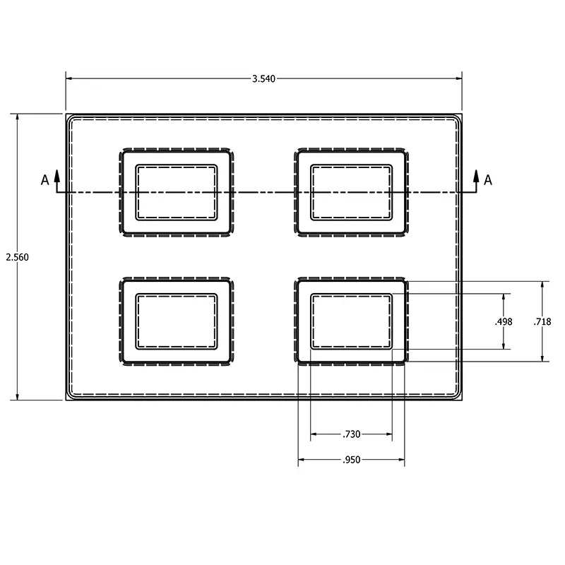 MC-76112 Conductive Tray Insert for 14mm x 20mm QFP - Image 2