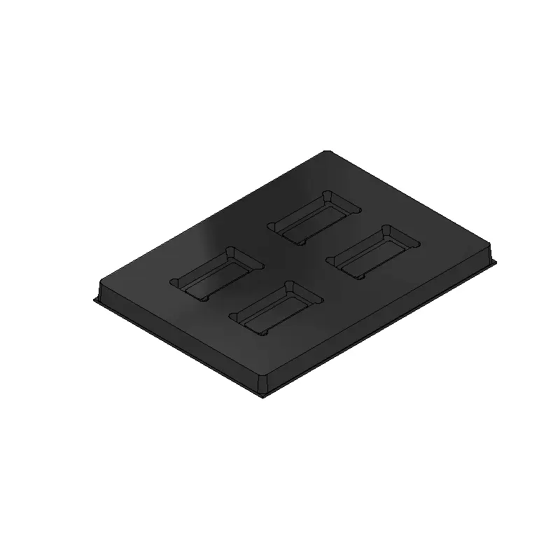 MC-76161 Conductive Tray Insert for 48 Lead TSOP – Durable and reusable ESD packaging solution.
