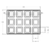 MC-76325 Conductive Tray Insert for 14mm x 14mm TQFP - Image 2