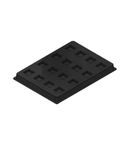 MC-76391 Conductive Tray Insert for 8mm x 8mm x 1.7mm BGA – Durable and reusable ESD packaging solution.