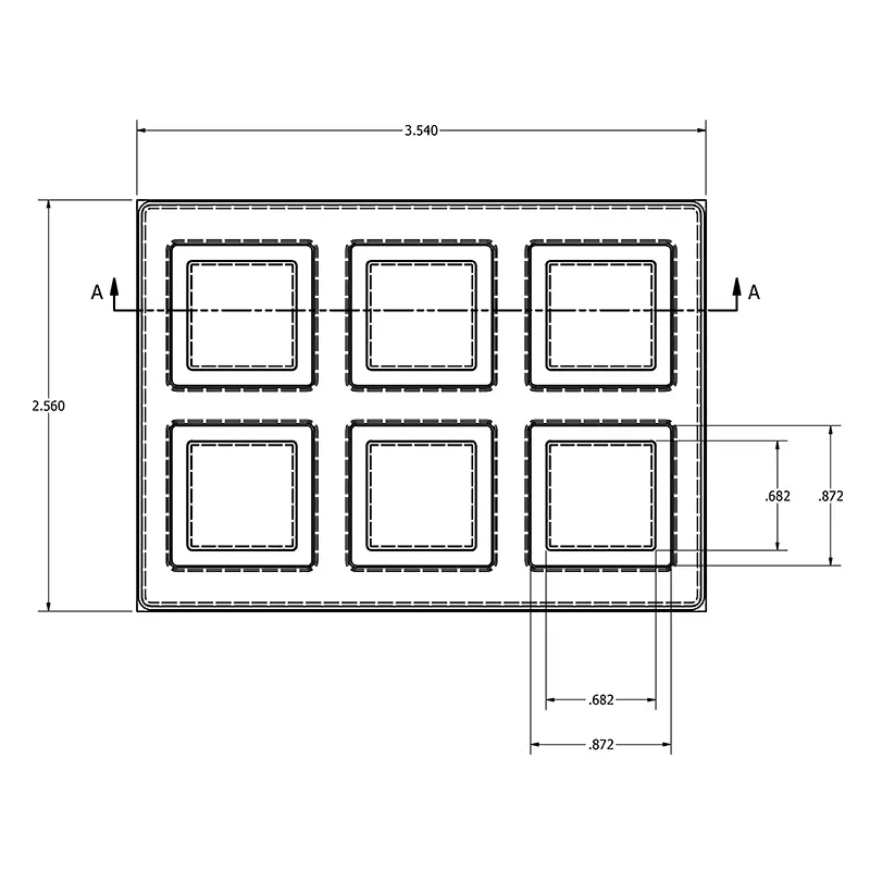 MC-76507 Conductive Tray Insert for 20mm x 20mm x 1.4mm TQFP - Image 2