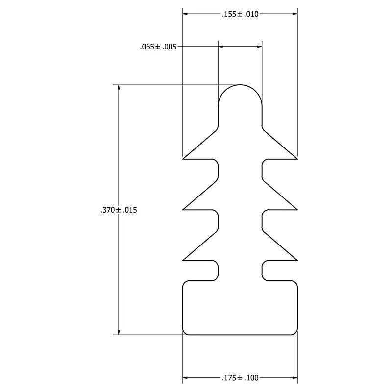 MC-2032LCCBEP : 170 Mil Black End Plug - Image 2