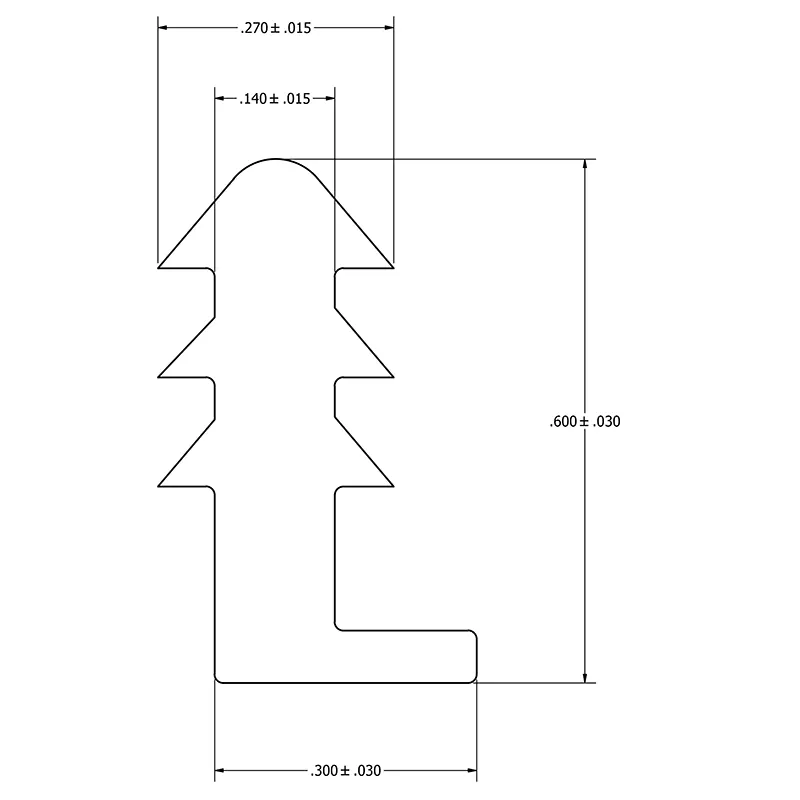 MC-2039-6 : 600 Mil Blue End Plug - Image 2