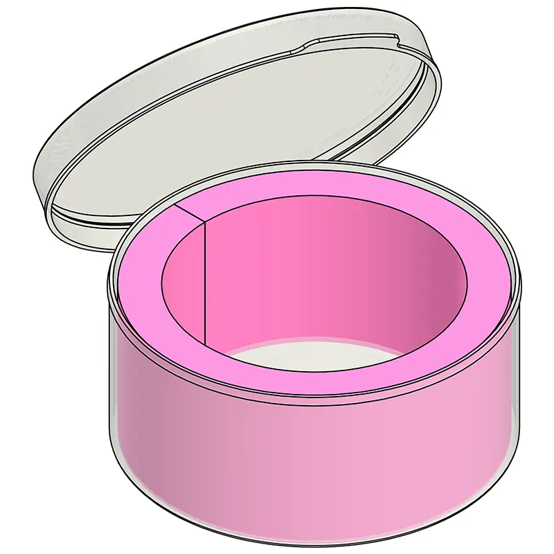 MC-503SW : Complete Wafer Jar Assembly for 5" Wafers 3.0" Deep (Open-Cell Polyurethane Foam) - Image 3