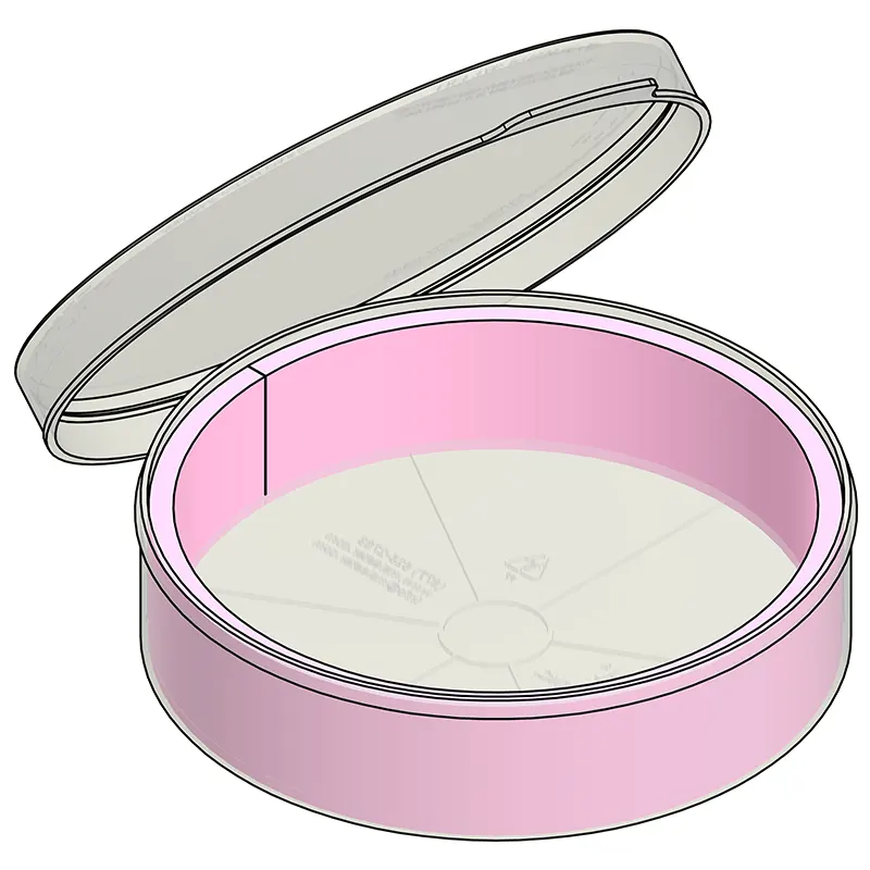 MC-602SW : Complete Wafer Jar Assembly for 6" Wafers 1.5" Deep (Open-Cell Polyurethane Foam) - Image 3