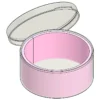 Open-cell foam-lined wafer jar shown as a component reference