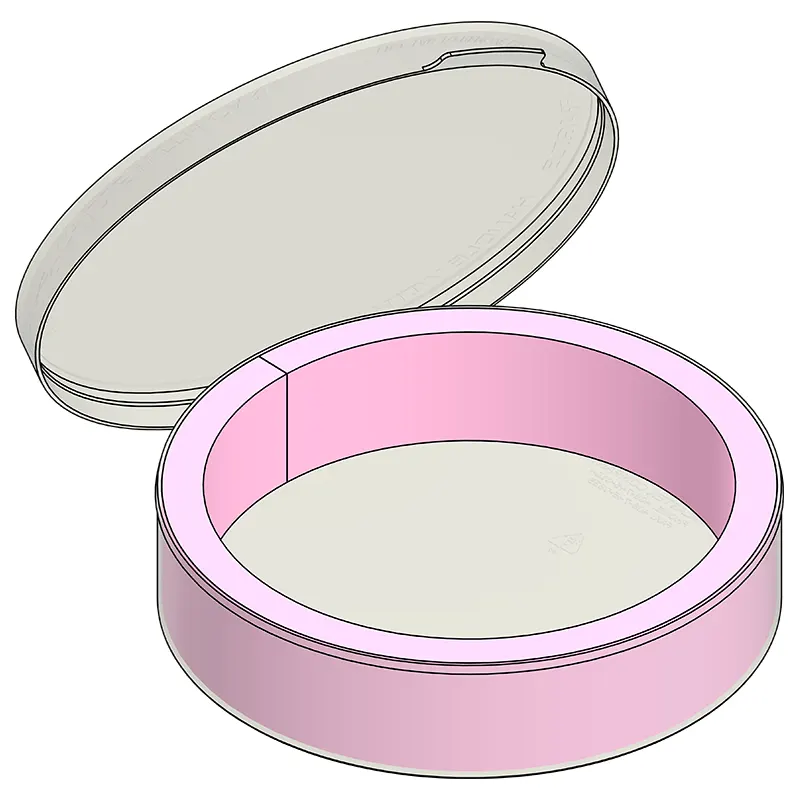 MC-800SW : Complete Wafer Jar Assembly for 8" Wafers 2.0" Deep (Open-Cell Polyurethane Foam) - Image 2