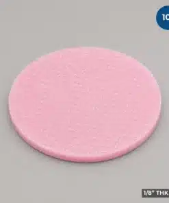 10-inch Firm Wafer Cushion Foam Disc manufactured from pink closed-cell antistatic foam for semiconductor wafer packaging