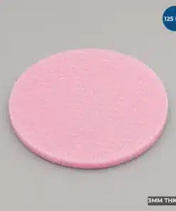 125 MM Firm Wafer Cushion Foam Disc manufactured from pink closed-cell antistatic foam for semiconductor wafer packaging