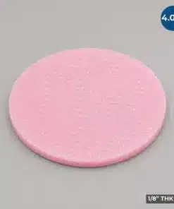 4.00-inch Firm Wafer Cushion Foam Disc manufactured from pink closed-cell antistatic foam for semiconductor wafer packaging