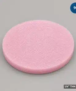 9-inch Firm Wafer Cushion Foam Disc manufactured from pink closed-cell antistatic foam for semiconductor wafer packaging