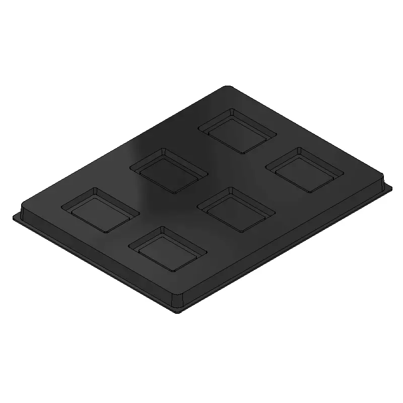 MC-76140 Conductive Tray Insert for 14mm x 20mm QFP – Durable and reusable ESD packaging solution.