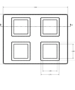 MC-76141 Conductive Tray Insert for 28mm x 28mm QFP - Image 2