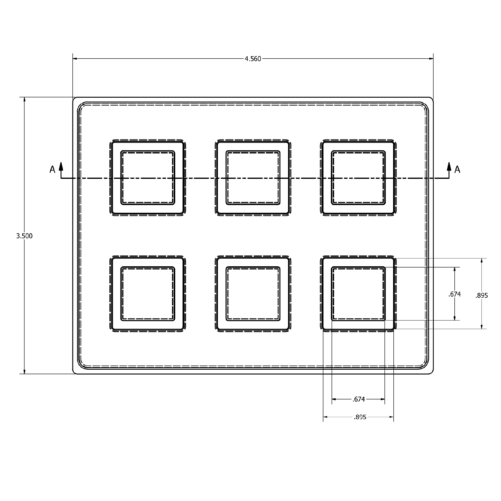 MC-76232 Conductive Tray Insert for 20mm x 20mm TQFP - Image 2
