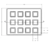 MC-76313 Conductive Tray Insert for 14mm x 14mm PQFP - Image 2