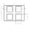MC-76314 Conductive Tray Insert for 32mm x 32mm QFP - Image 2
