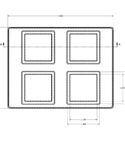 MC-76314 Conductive Tray Insert for 32mm x 32mm QFP - Image 2