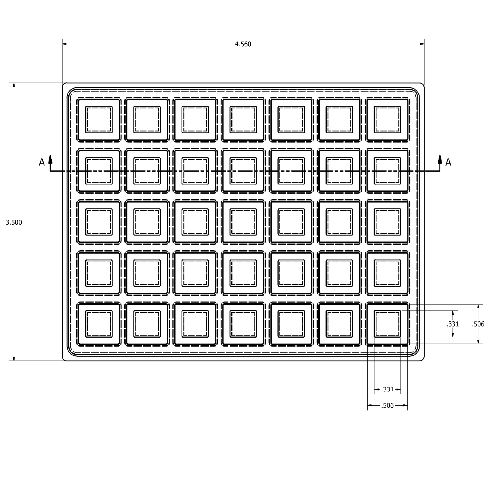 MC-76524 Conductive Tray Insert for 28 Lead QFP - Image 2