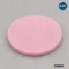 4.25-inch Firm Wafer Cushion Foam Disc manufactured from pink closed-cell antistatic foam for semiconductor wafer packaging
