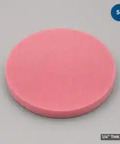 5 Inch Soft Wafer Cushion Foam Disc manufactured from pink open-cell antistatic foam for semiconductor wafer packaging