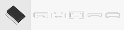 Representative SOP / TSOP / TSSOP antistatic shipping tube profiles