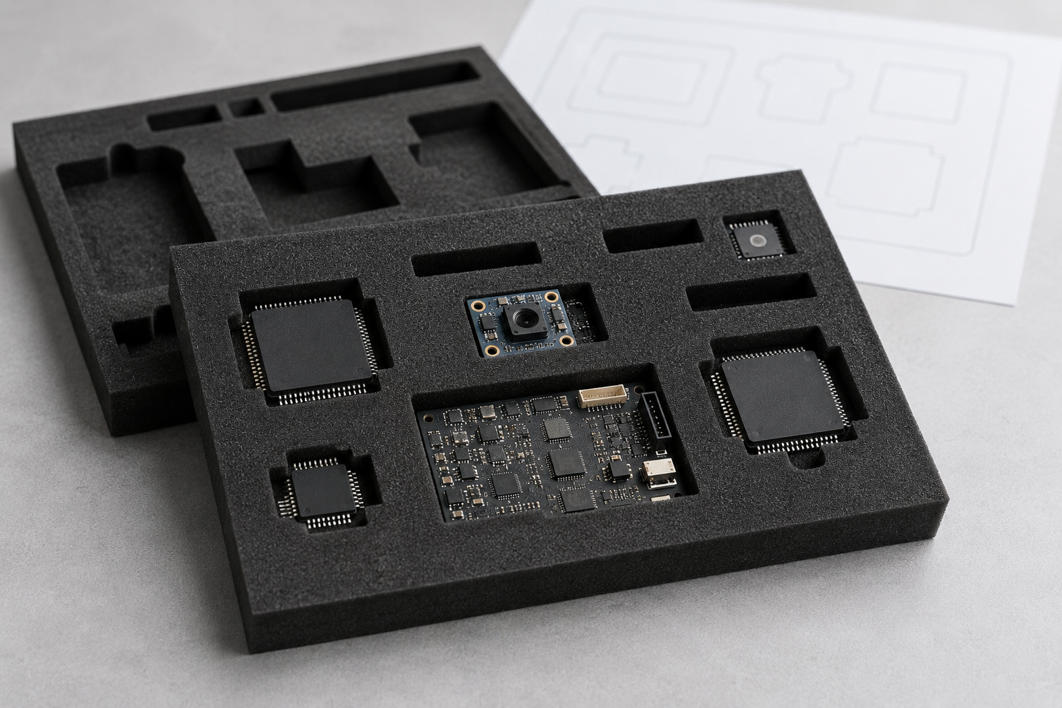 Custom conductive foam insert example