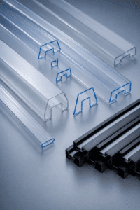 Clear and conductive IC shipping tubes for protecting semiconductor components during handling and transport