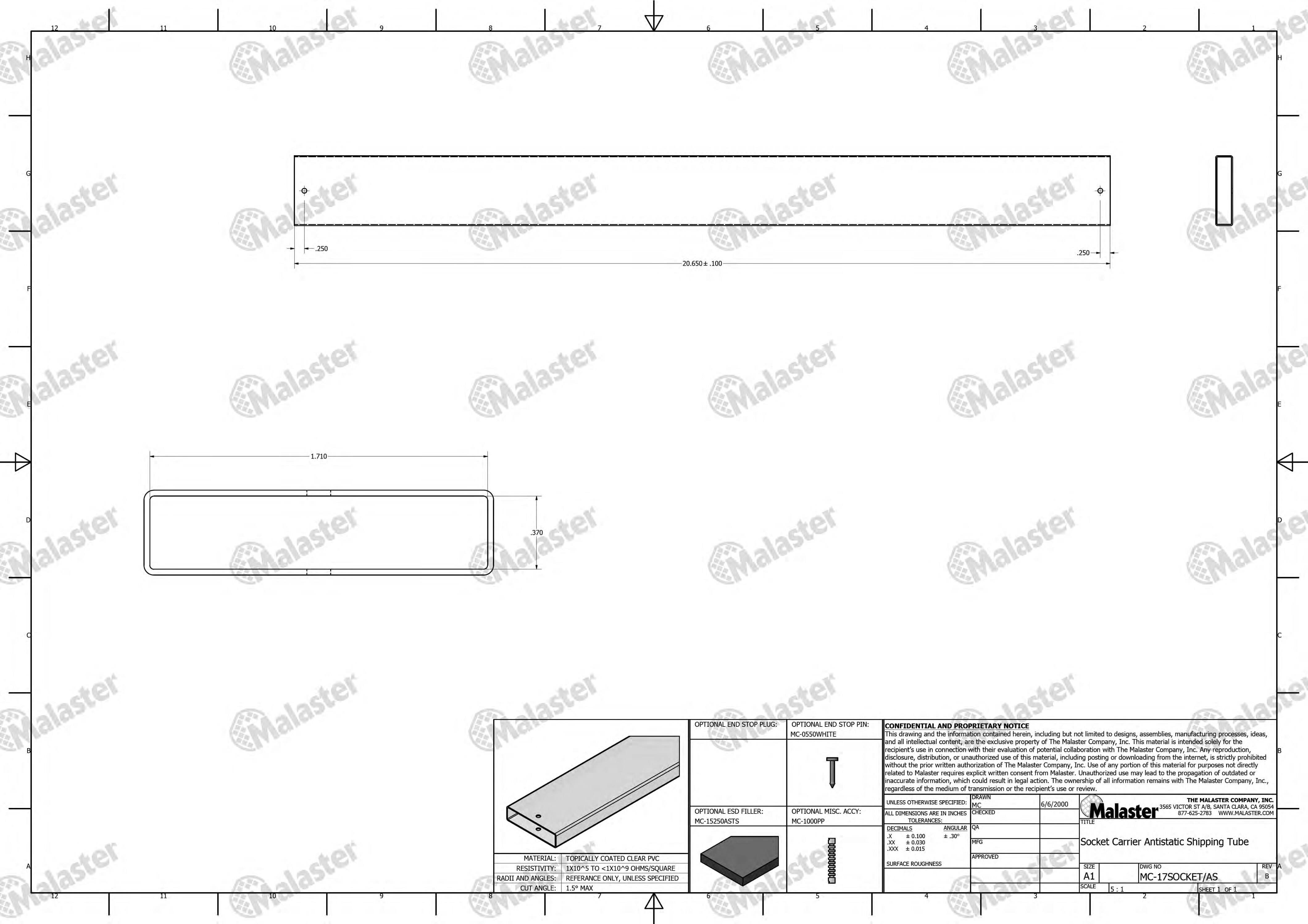 Antistatic Shipping Tube MC-17SOCKET/AS – Socket Carrier - Image 5