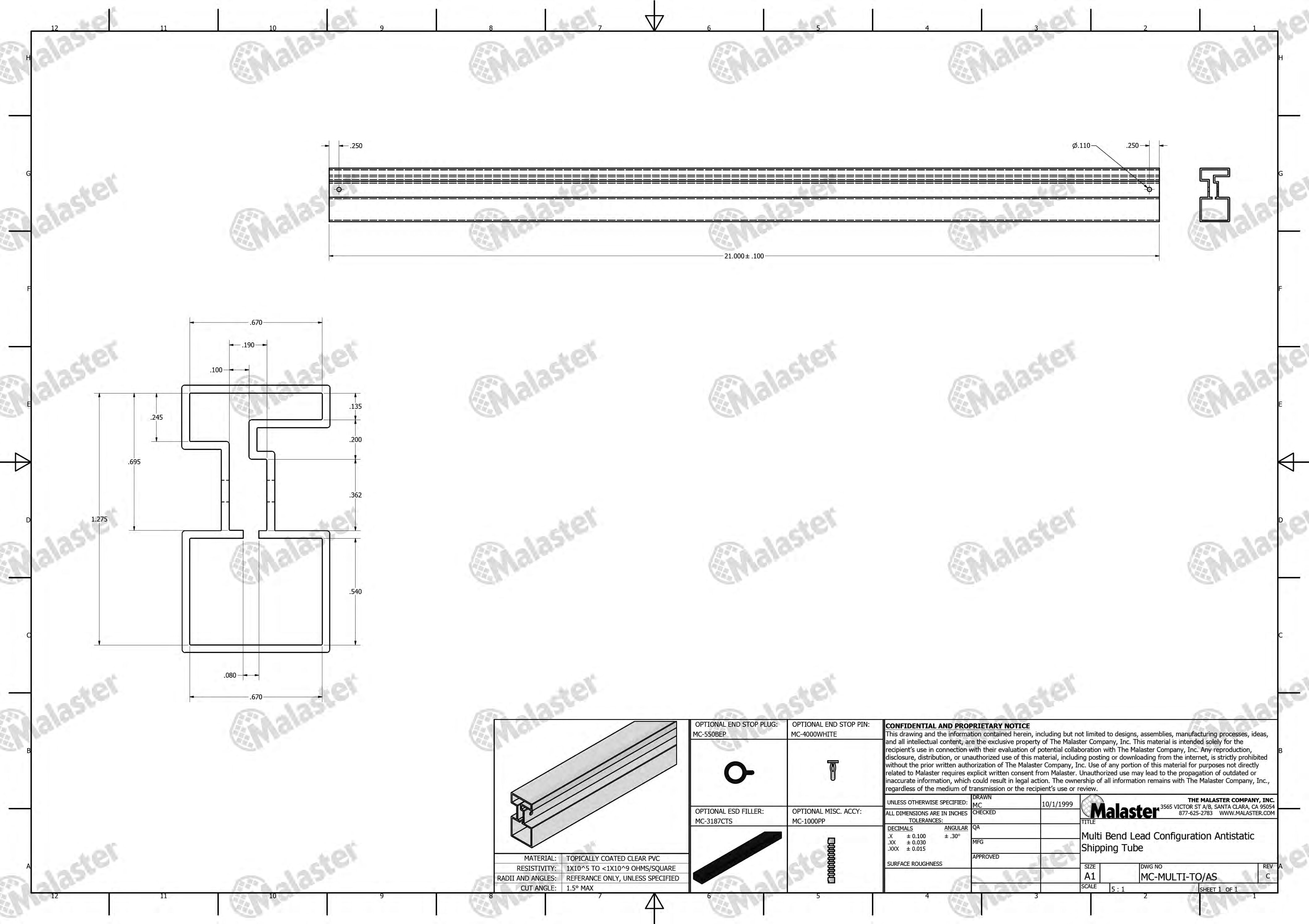 MC-MULTI-TO/AS TO-220 Anti Static Plastic IC Shipping Tubes - Image 5