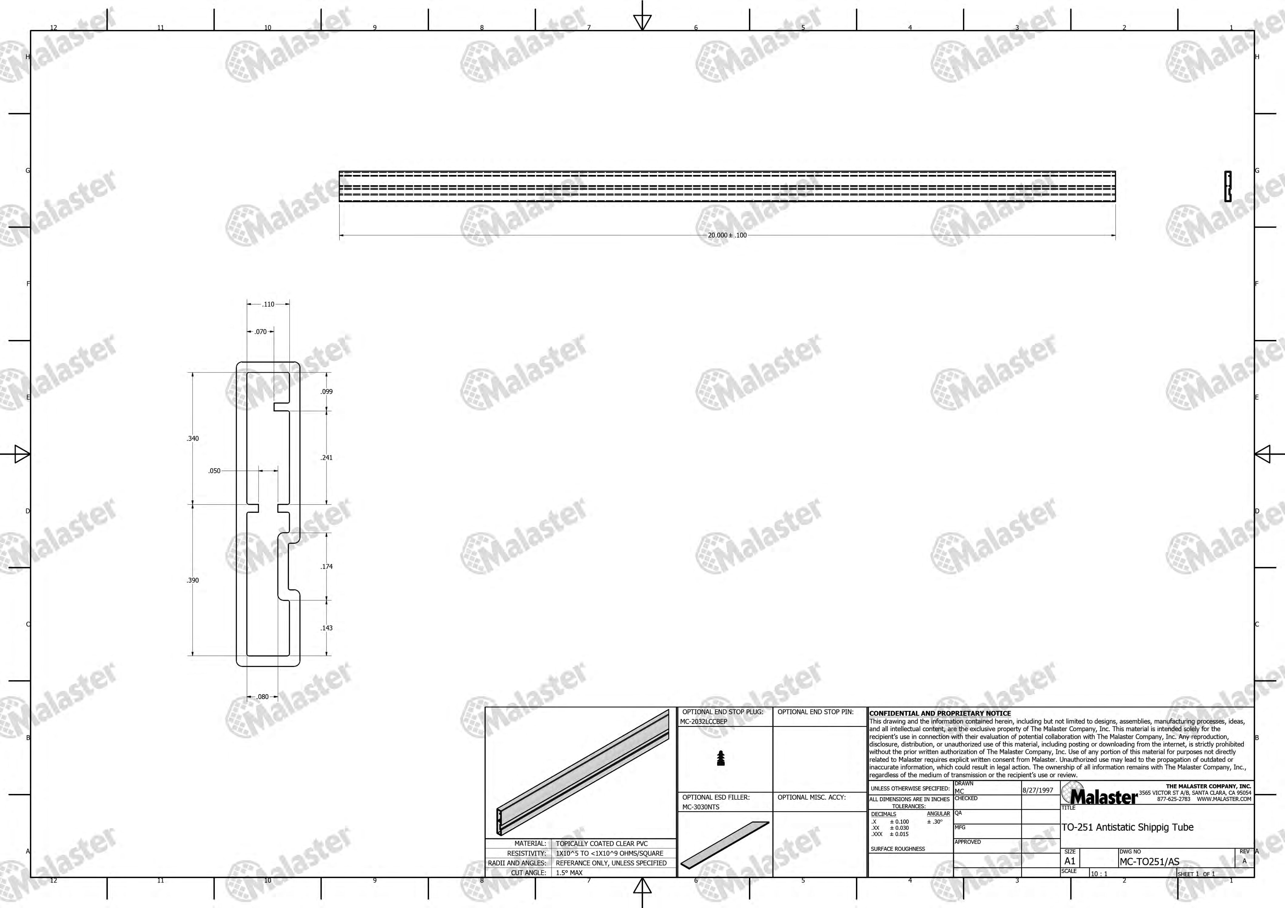 MC-TO251/AS TO-251 Anti Static Plastic IC Shipping Tubes - Image 5